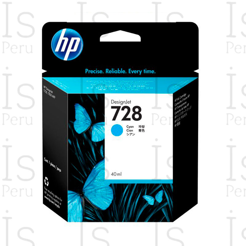 TINTA HP 728 F9J63A CIAN