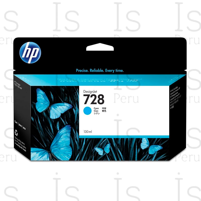 TINTA HP 728 F9J67A CIAN