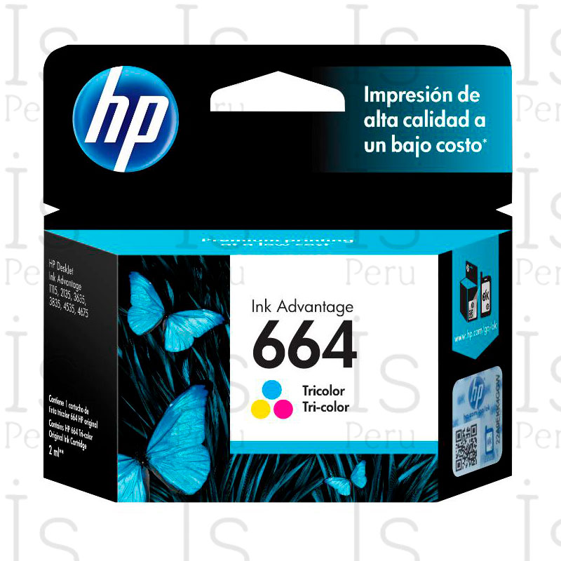 Tinta HP 664 Tricolor F6V28AL Tinta HP 664 Tricolor F6V28AL