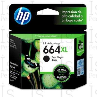 Tinta HP 664XL Negro F6V31AL