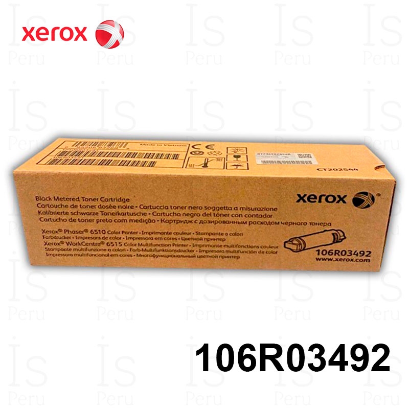 Tóner Xerox 106R03492 Negro