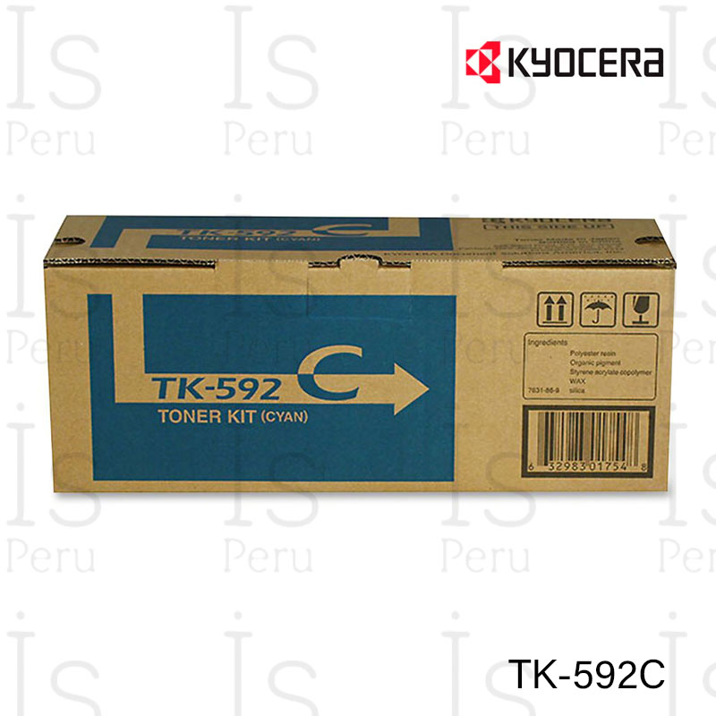 Tóner Kyocera TK-592C Cian