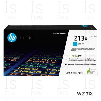 Tóner HP 213X W2131X Cyan