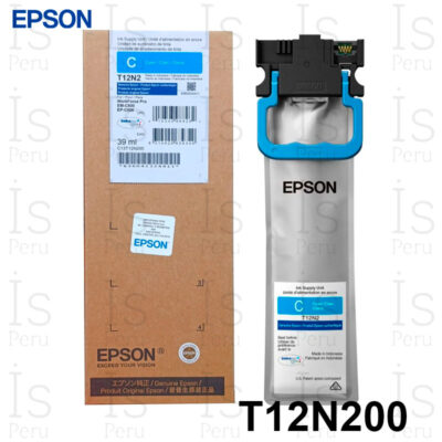 Tinta Epson T12N200 cyan original para WorkForce Pro EM-C800 y EP-C800