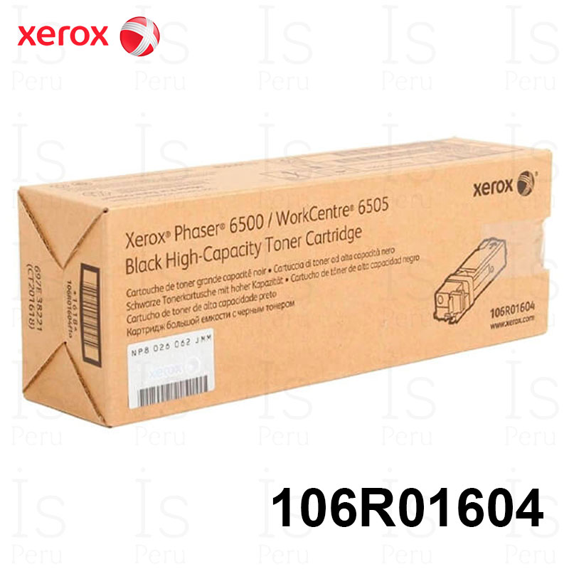 Tóner Xerox 106R01604 Negro
