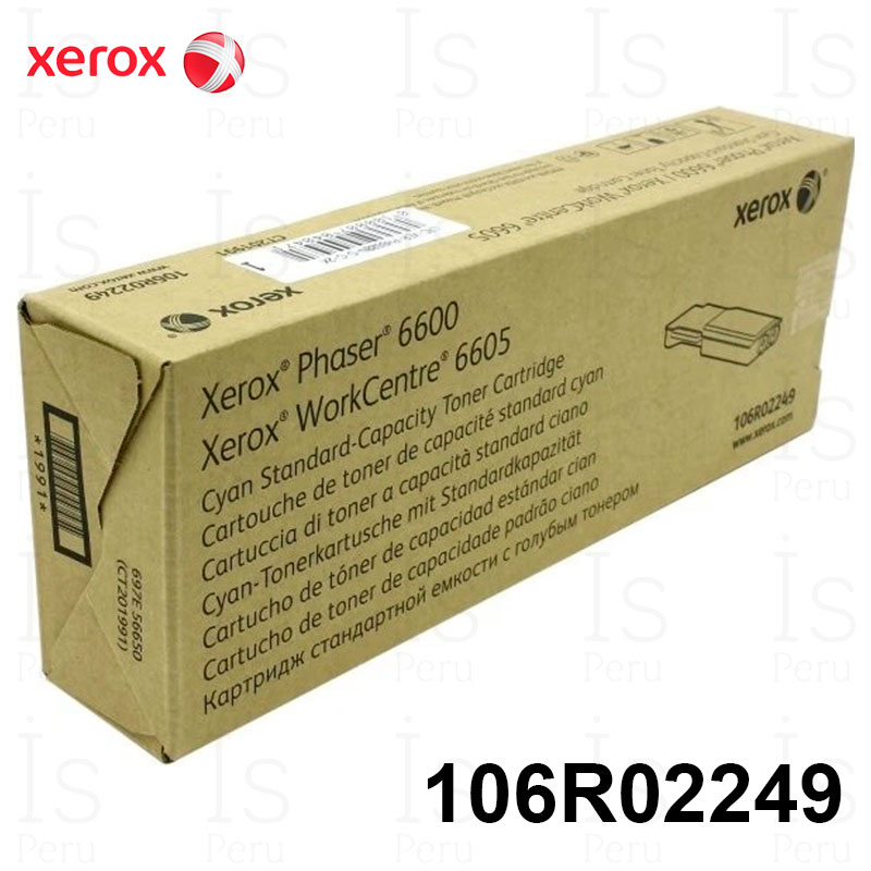 Tóner Xerox 106R02249 Cyan Tóner Xerox 106R02249 Cyan