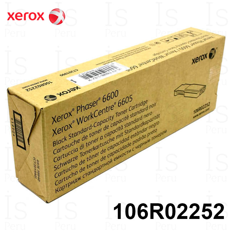 Tóner Xerox 106R02252 Negro Tóner Xerox 106R02252 Negro
