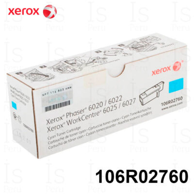 Tóner Xerox 106R02760 Cyan