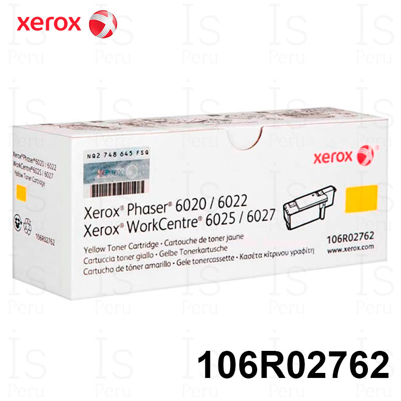 Tóner Xerox 106R02762 Yellow
