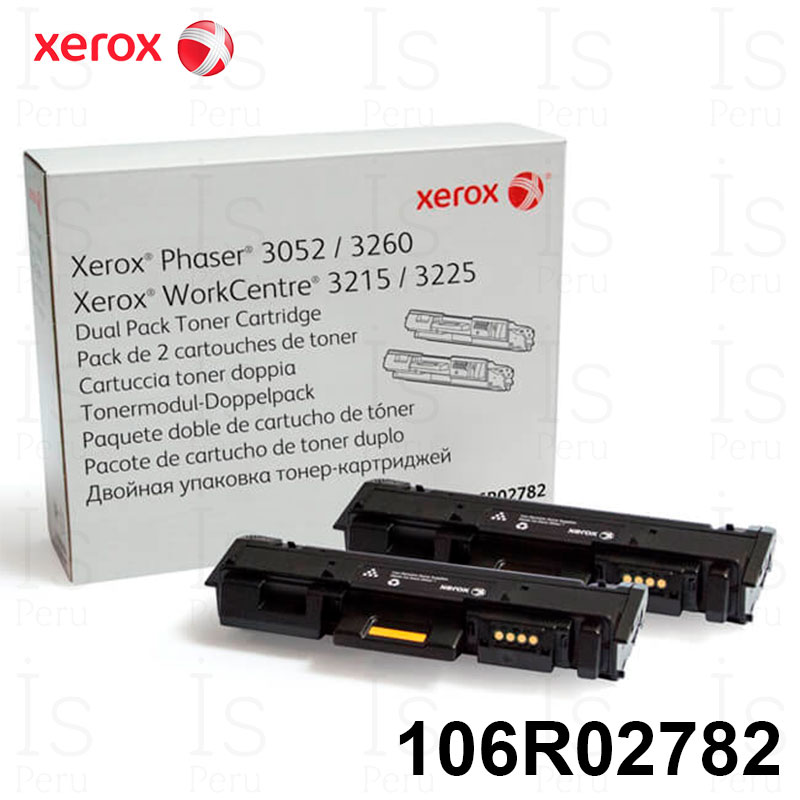 Tóner Xerox 106R02782 Dual Pack Negro