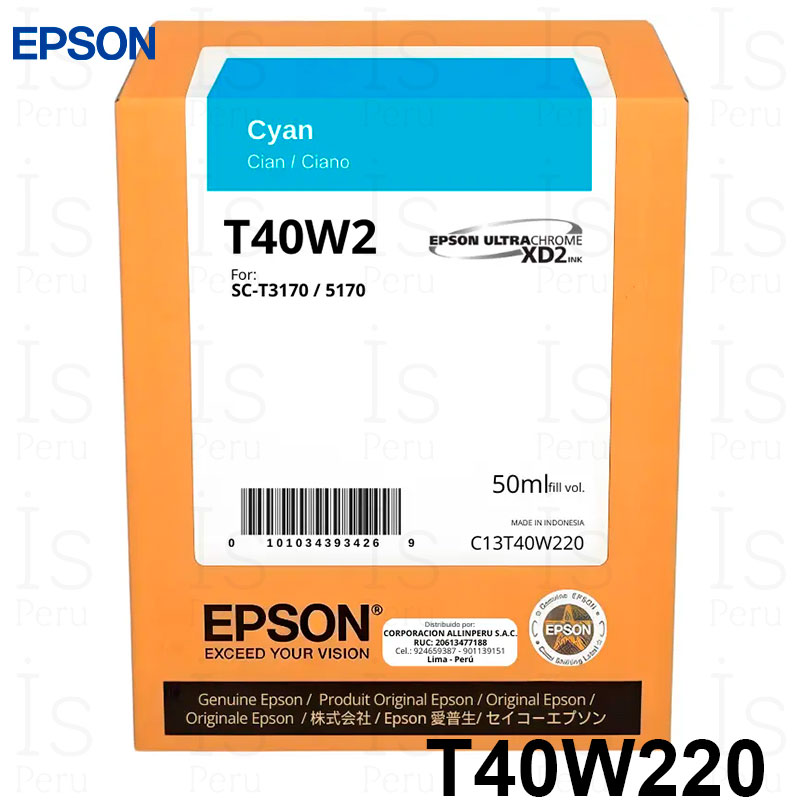 Tinta Epson T40W220 T40W2 Cyan Tinta Epson T40W220 T40W2 Cyan