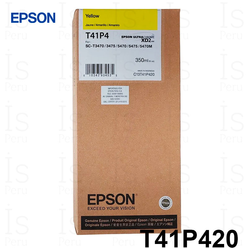 Tinta Epson T41P420 T41P4 Yellow