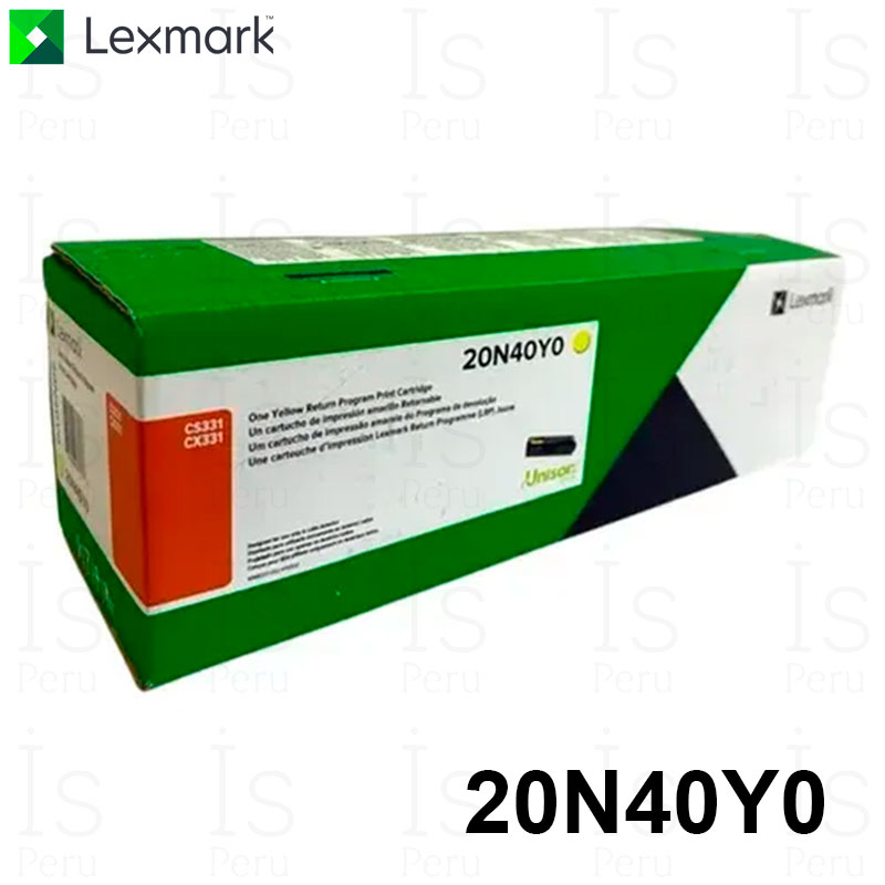 Tóner Lexmark 20N40Y0 Yellow Original