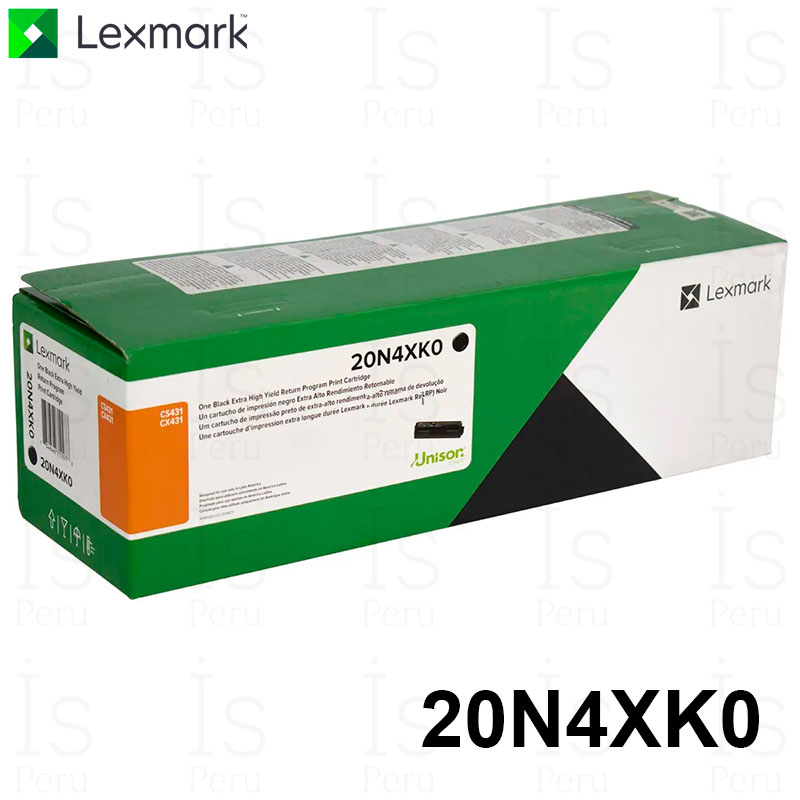 Tóner Lexmark 20N4XK0 Negro Original