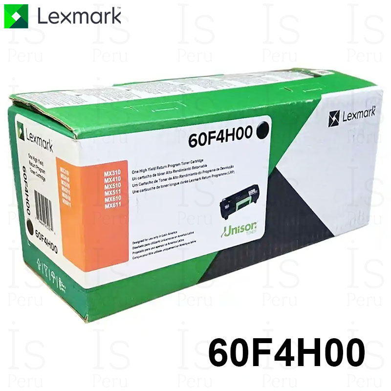 Tóner Lexmark 60F4H00 Negro Original