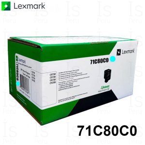 Tóner Lexmark 71C80C0 Cyan Original