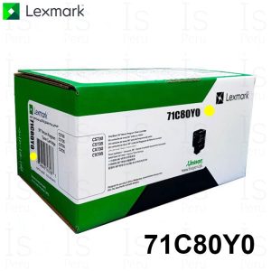 Tóner Lexmark 71C80Y0 Yellow Original