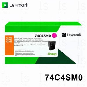 Tóner Lexmark 74C4SM0 Magenta Original