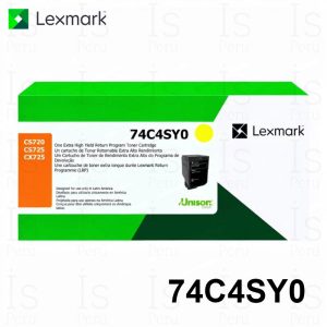 Tóner Lexmark 74C4SY0 Yellow Original