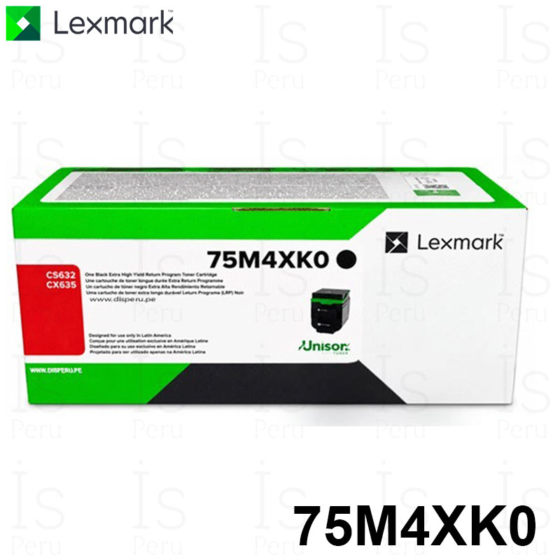 Tóner Lexmark 75M4XK0 Negro