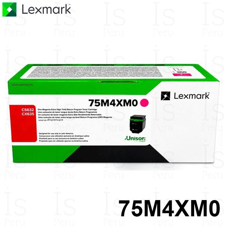 Toner Lexmark 75M4XM0 Magenta Tóner Lexmark 75M4XM0 Magenta